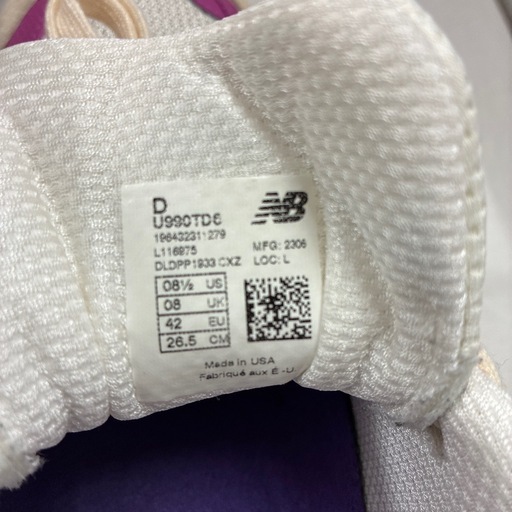 【ジャングルジャングル守口店】ニューバランスU990TD6　26.5㎝