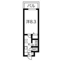 259🉐🈳💜名駅から徒歩4分！？🚊✨家賃5万円台💸敷金礼金なし⭐