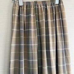 レディースパジャマ　ズボン　チェック　ベージュ　青　緑　ウエストゴムの画像