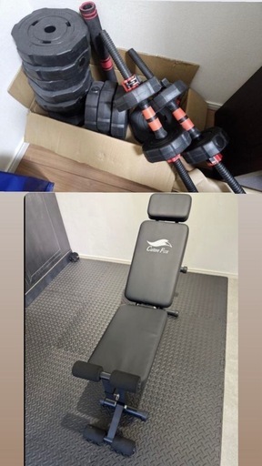 41キロダンベル可変式とアジャスタブルベンチのセット