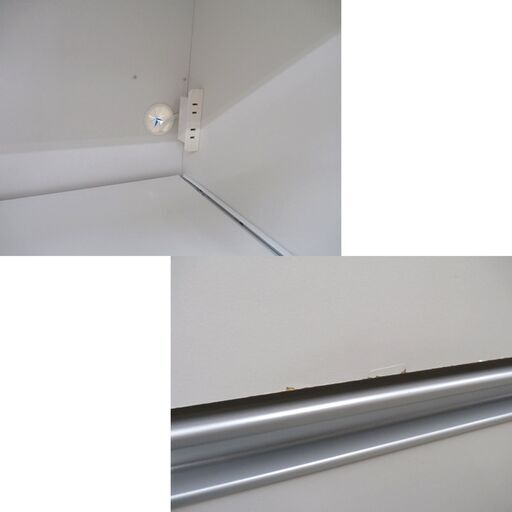 ステンレス天板 ミドルレンジボード ホワイト 幅90.5㎝×奥行45.5㎝×高さ85㎝ キッチンボード キッチンカウンター 西岡店