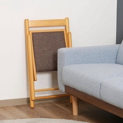 不二貿易 折りたたみチェア 座面クッション付き 折りたたみ椅子 座面クッション付き 天然木 軽量 完成品 幅43×奥行53×高さ70cm ナチュラルミラン 10881の画像