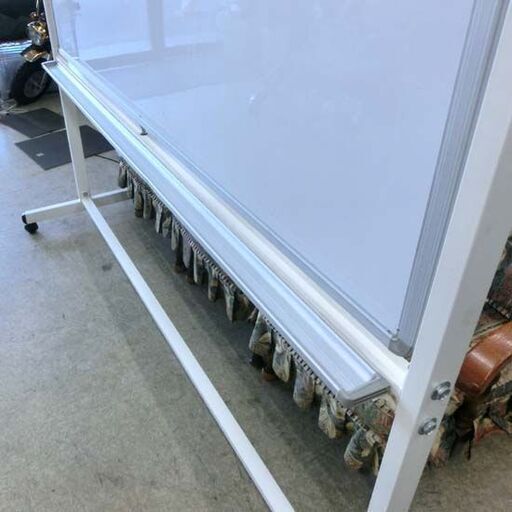 ホワイトボード② 大型 キャスター付き 両面タイプ 脚付き ボード部180×91.5cm オフィス ホワイトボード 札幌 西野店