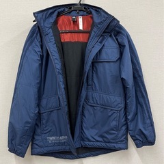 M【中古品】美品 アディダス 24/7 中綿 ウインドブレーカー　ジャケット 紺 adidas コートの画像