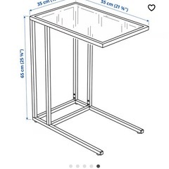 IKEA ヴィットショー　テーブル　ブラックの画像