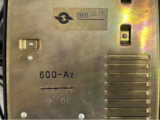 ヴィンテージ 動作OK 1966年製 沖電気 黒電話 600-A2 66 ダイヤル式 OKI 卓上 電話機 アンティーク モジューラー仕様 札幌市 白石店