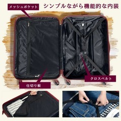 【新品未使用】スーツケース L ソフト TSAロックの画像