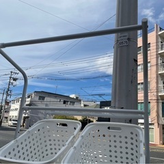 ◆早い方優先!! 　洗濯ラック　カゴ付き　ホワイトの画像