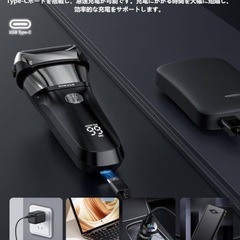 シェーバー メンズ 往復式 電動 電気シェーバー 髭剃り LEDディスプレイ深剃 Type-c充電式 残量表示の画像