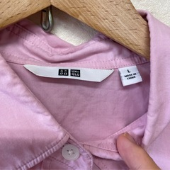 【美品】ユニクロ　ピンクシャツ　Lサイズの画像