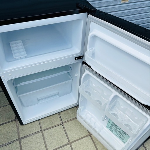 A-Stage ノンフロン冷凍冷蔵庫 ARM-90L02BK 2ドア冷凍/冷蔵庫 118L（RM 