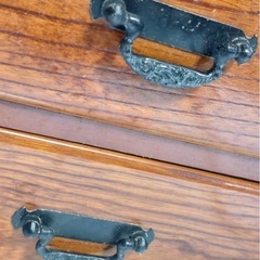小型 木製　2段引き出し収納の画像