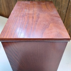 小型 木製　2段引き出し収納の画像