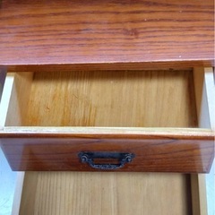 小型 木製　2段引き出し収納の画像