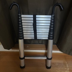 伸縮梯子　伸縮はしご　耐荷重150Kg アルミ製　フック付き　最大3.2mの画像