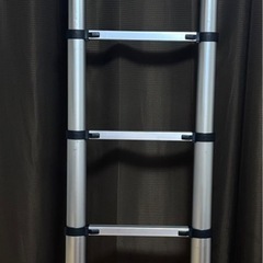 伸縮梯子　伸縮はしご　耐荷重150Kg アルミ製　フック付き　最大3.2mの画像