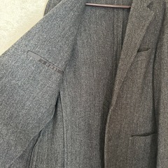 UNIQLO ツイードジャケット（Mサイズ）メンズ・グレー系の画像