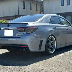 H22年式　マークX　リラックスセレクション　後期ルック　モデリスタエアロ　車高調　社外マフラーの画像