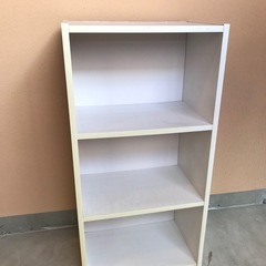 【2つセット】　3段　カラーボックス　棚　ホワイトの画像