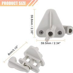 X AUTOHAUX ポンツーンボートゲートラッチ 交換 25.4mm～31.7mmの正方形フレームに適合 ホワイト 4個の画像