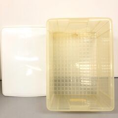 stp-3420　書類密封容器　3個セット　52×37×26.5cm　蓋付プラ収納　タッパー収納　収納ケース　プラスチックケース　衣装　衣類　小物　収納　ボックス　保管　密閉の画像