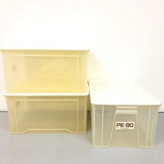 stp-3420　書類密封容器　3個セット　52×37×26.5cm　蓋付プラ収納　タッパー収納　収納ケース　プラスチックケース　衣装　衣類　小物　収納　ボックス　保管　密閉の画像