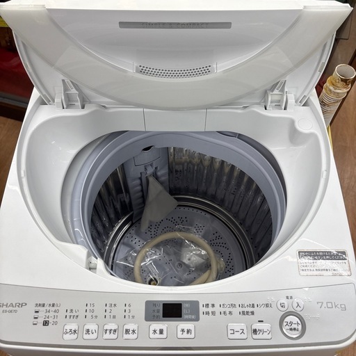 ☆ドリーム荒牧店☆ジモティー割引有☆【クリーニング済み】SHARP/7kg洗濯機/ES-GE7D-W/7kg/2019年製