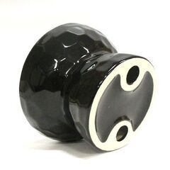 【JY-199】【未使用・新品】早食い防止モデル 猫 フードボウル 餌入れ 陶器 ペット ブラックの画像