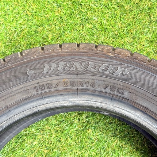 【決まりました】【限定1SET】155/65R14 75Q 交換工賃込み　ダンロップ　スタッドレスタイヤ　4本　軽自動車用