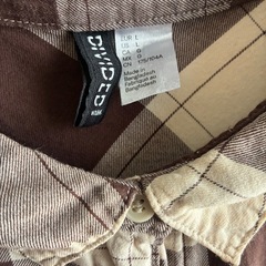 H&M チェック柄　長袖コットンシャツの画像