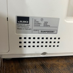 JUKI家庭用ミシンの画像