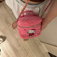 ハローキティ ピンク ポーチバッグの画像