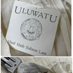 M【未使用品】ULUWATU 花柄刺繍 アンサンブル ３点セット ワンピース  綿麻 レース バリ島 リゾートの画像