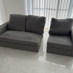 ソファ 3人掛け グレーの画像