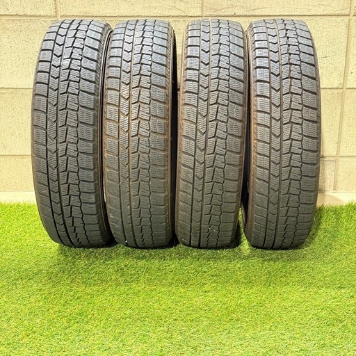 155/65R14 75Q 交換工賃込み　ダンロップ　スタッドレスタイヤ　4本　軽自動車用