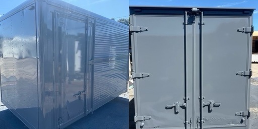 No.944 アルミバン 2t 車 アルミ 箱 バイク 倉庫 トラック コンテナ 米 保管庫 物置 DIY