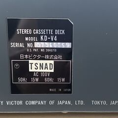 ステレオカセットデッキ KD-V4の画像
