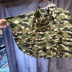 【80~100サイズ着用可能】コムサイズム・レインポンチョ・迷彩柄の画像