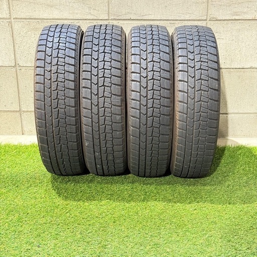 155/65R14 75Q 交換工賃込み　ダンロップ　スタッドレスタイヤ　4本　軽自動車用