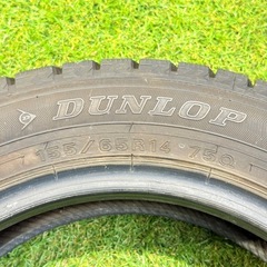 155/65R14 75Q 交換工賃込み　ダンロップ　スタッドレスタイヤ　4本　軽自動車用の画像