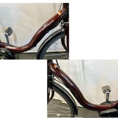 1年保証 送料無料　ヤマハ　パスナチュラ　26インチ　茶色　電動アシスト自転車 g920の画像