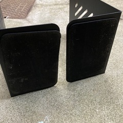 【無料】 2枚1組み ブックエンド 本立て スチール メタル 黒 L字型 の画像