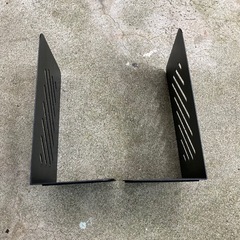 【無料】 2枚1組み ブックエンド 本立て スチール メタル 黒 L字型 の画像