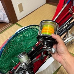 釣竿、リール、網その他の画像