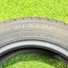 155/65R14 75Q 交換工賃込み　ダンロップ　スタッドレスタイヤ　4本　軽自動車用の画像