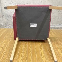 ③ PROCEED プロシード 右アームチェア 片側アームチェア ダイニングチェア アームイス 椅子 1脚 ワインレッド 合皮 の画像