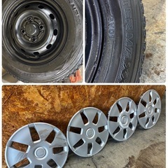 ありがとうございました！軽バン⭐️軽トラ⭐️145R12.6PR.LT🌈ハイゼット装着品🌈鉄ホイールスタッドレス4本セット‼️訳あり特価‼️の画像