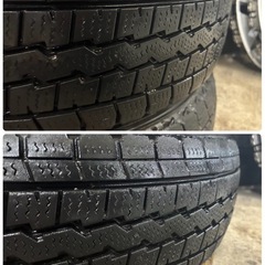 ありがとうございました！軽バン⭐️軽トラ⭐️145R12.6PR.LT🌈ハイゼット装着品🌈鉄ホイールスタッドレス4本セット‼️訳あり特価‼️の画像