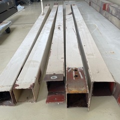 角パイ　鉄製　DIY 素材　資材　材料　5本 長さ2556mm 100×100 厚み3mm 角パイ 鉄製 DIY 素材 資材 材料 5本 長さ2556mm 100×100 厚み