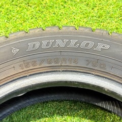 155/65R14 75Q 交換工賃込み　ダンロップ　スタッドレスタイヤ　4本　軽自動車用の画像